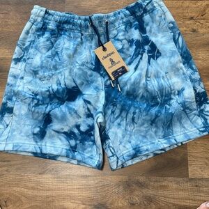 pair of tie-dye tie-waist loungewear shorts by Chubbies